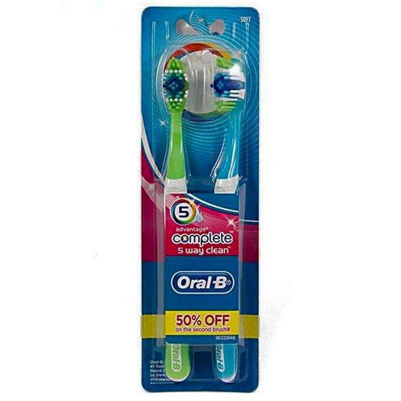 مسواک اورال-بی مدل مدل COMPLETE 5WAY CLEAN بسته ۲عددی