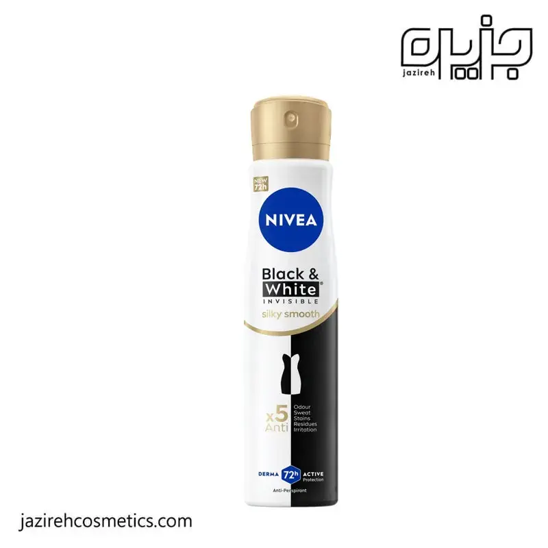 اسپري بدن نيوا black &amp;white silky smooth