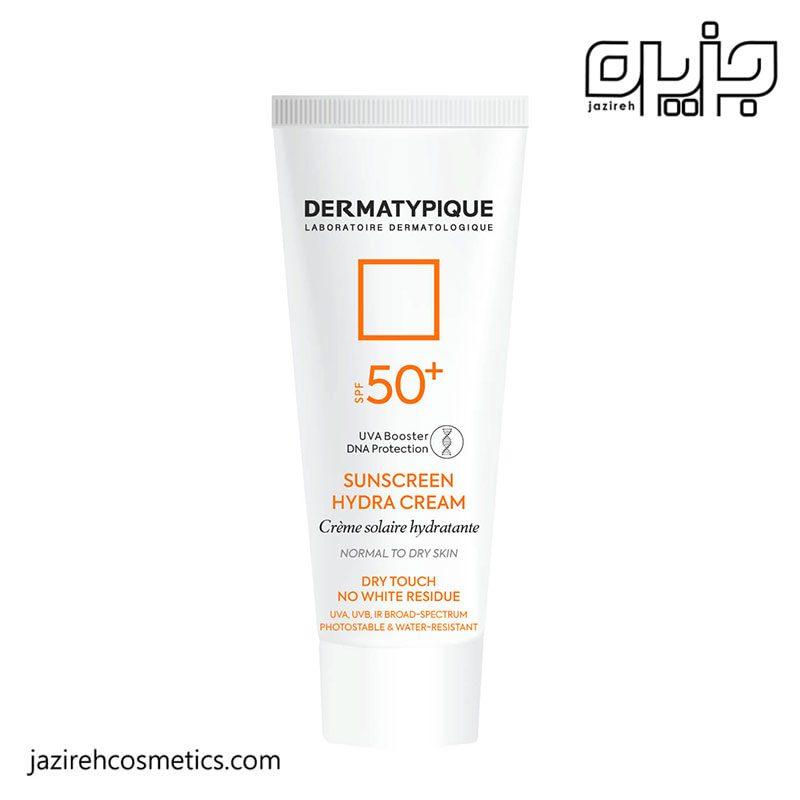 ضد آفتاب بی رنگ پوست خشک +SPF50 درماتیپیک
