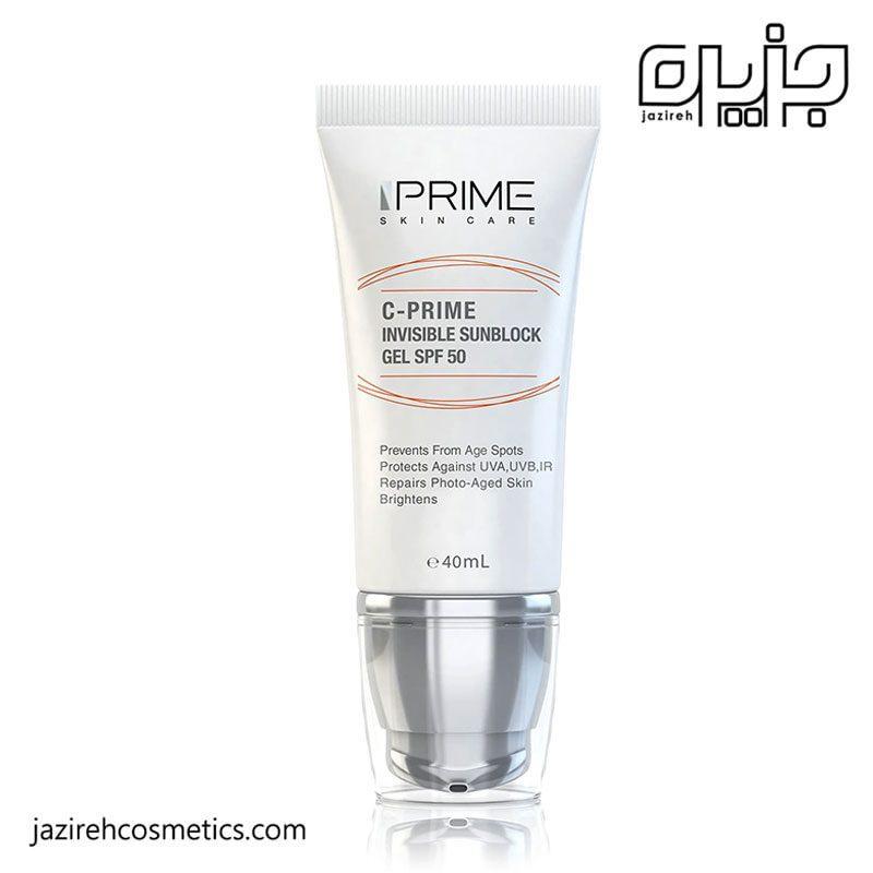 ضد آفتاب ژلی مدل C-Prime حاوی ویتامین C با SPF50 پرایم