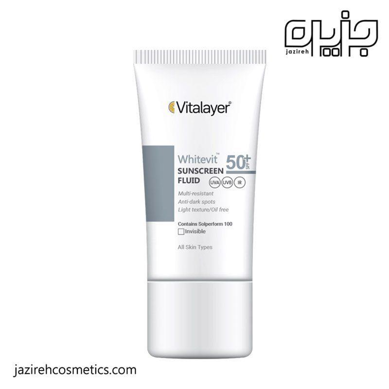 فلوئید ضد آفتاب بی رنگ ضدلک SPF50 ویتالایر