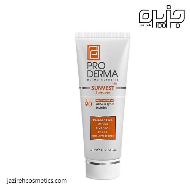 ضد آفتاب بی رنگ ضدچروک SPF90 پرودرما