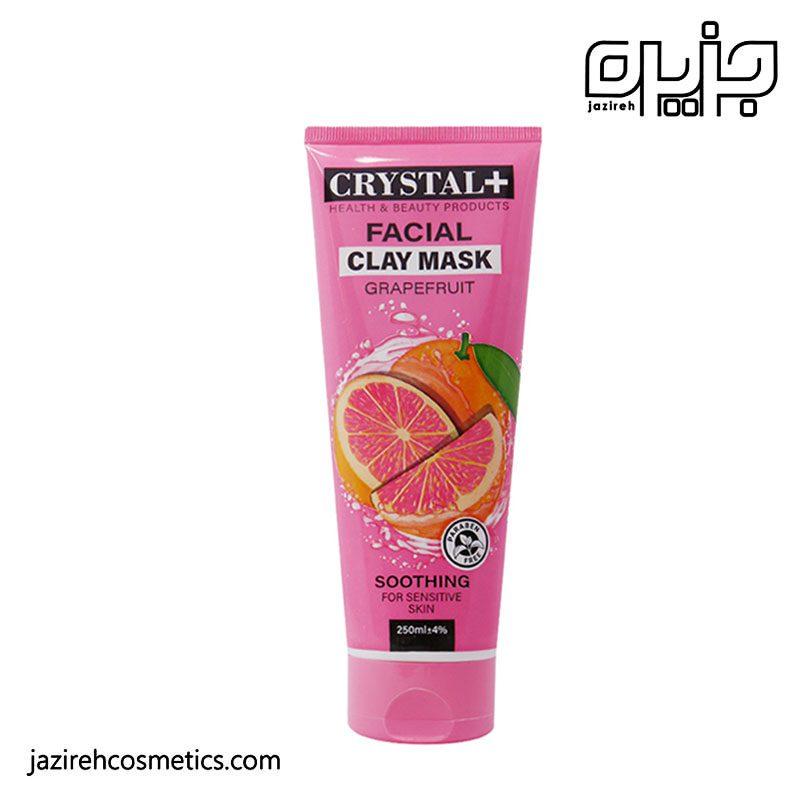ماسک صورت پوست حساس کریستال پلاس حاوی عصاره گریپ فروت 250میل