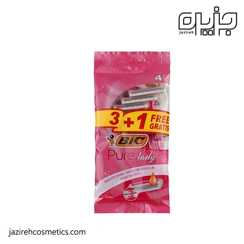 ژیلت Bic مدل Pure lady بسته 1+3 عددی