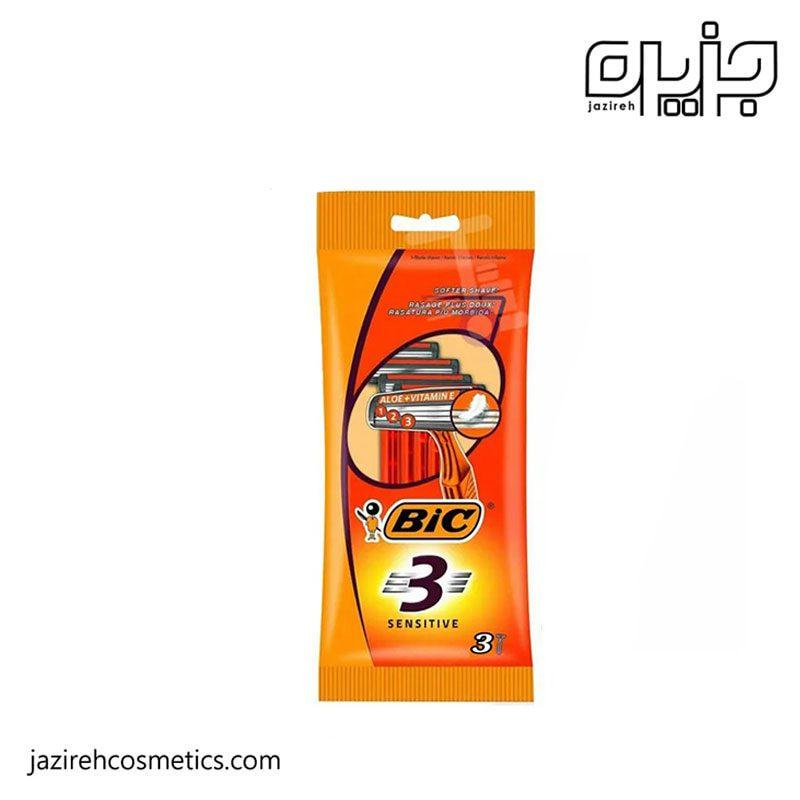 ژیلت بیک 3 لبه Sensitive بسته 3 عددی