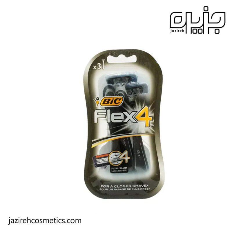 ژیلت Bic مدل Flex 4 بسته 3 عددی