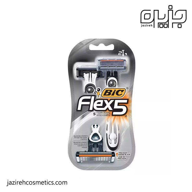 ژیلت Bic مدل Flex 5 بسته 2 عددی