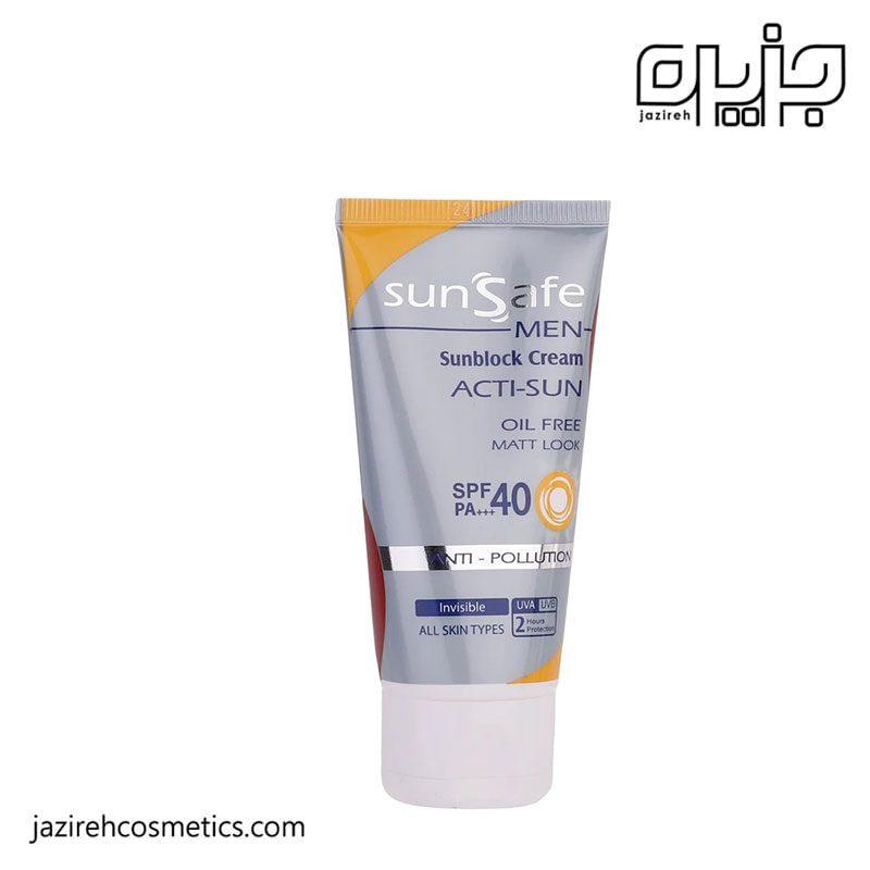 کرم ضد آفتاب آقایان SPF 40 سان سیف 50میل
