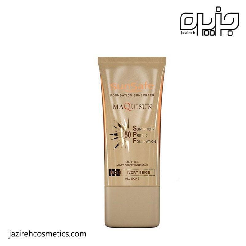 ضد آفتاب کرم پودری و پرایمری مکیسان SPF 50 سان سیف 40میل