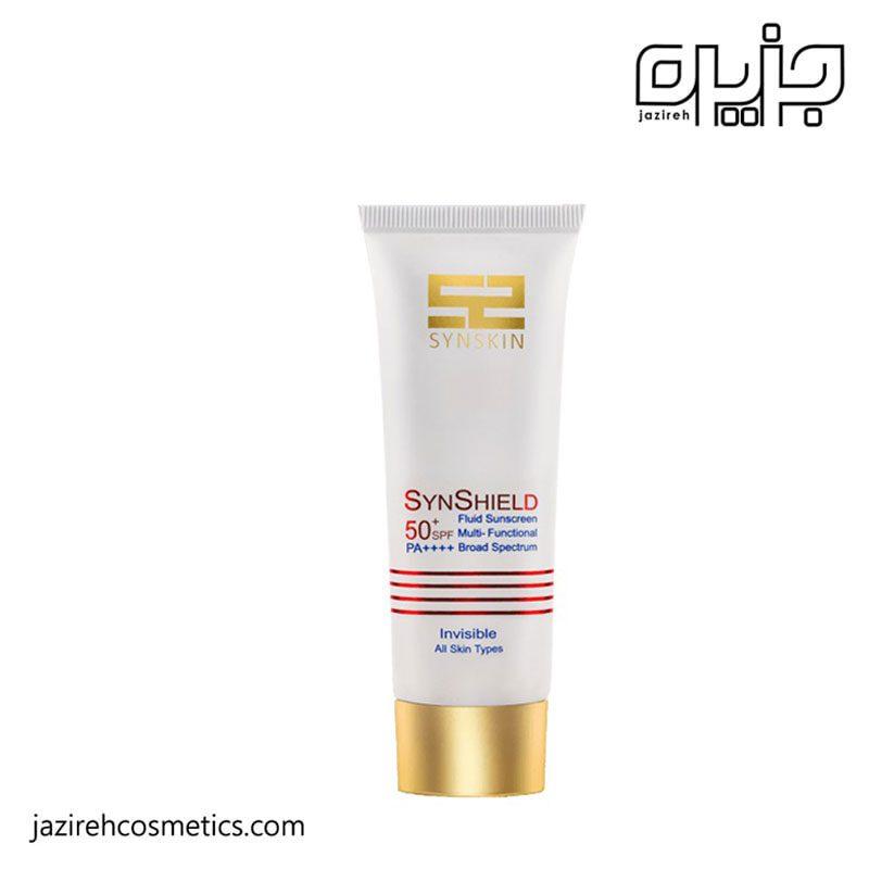 فلوئید ضدآفتاب بی رنگ سان شیلد +SPF50 ساین اسکین