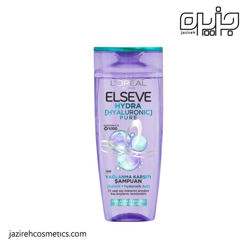 شامپو آبرسان موهای چرب لورال ELSEVE مدل HYDRA PURE