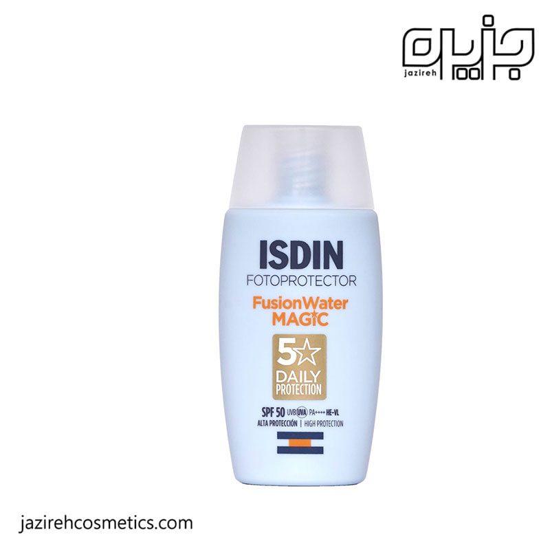 ضد آفتاب فیوژن واتر مجیک SPF50 بدون رنگ ایزدین 50میل