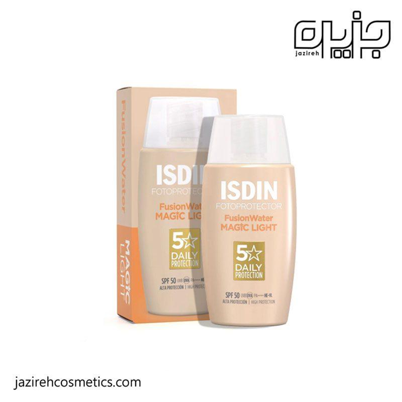 ضد آفتاب فیوژن واتر مجیک SPF50 رنگی ایزدین 50میل