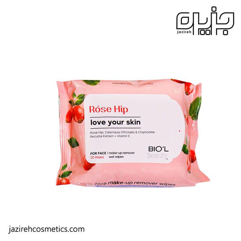 دستمال مرطوب پاک کننده آرایش پوست های مختلط بیول