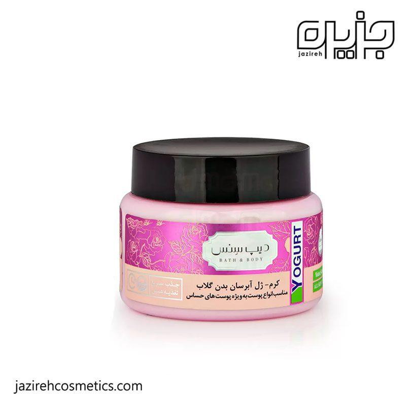 کرم ژل آبرسان بدن گلاب دیپ سنس 250 میل