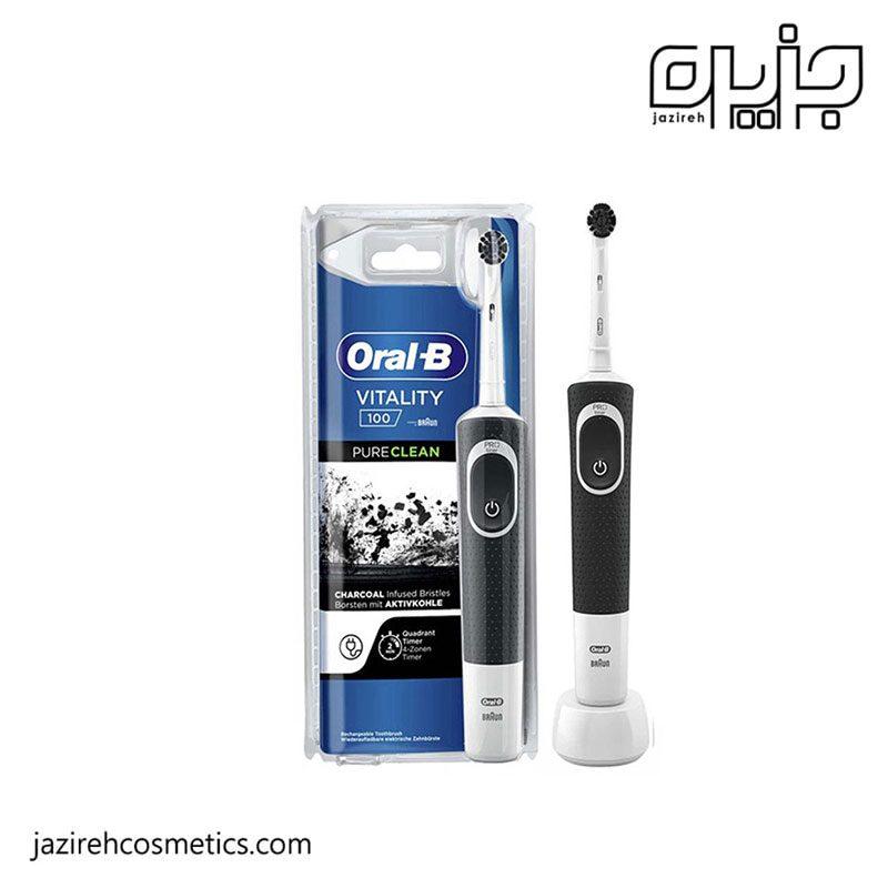 مسواک برقی اورال بی مدل Vitality Pure Clean رنگ مشکی