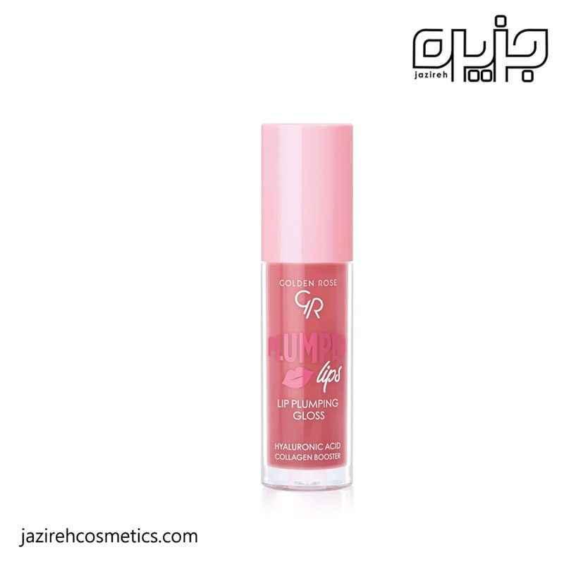 لیپ گلاس حجم دهنده گلدن رز PLUMPED LIPS