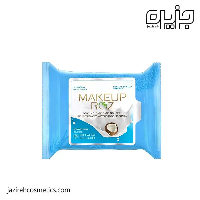 دستمال مرطوب آرایشی عصاره نارگیل میکاپ رز