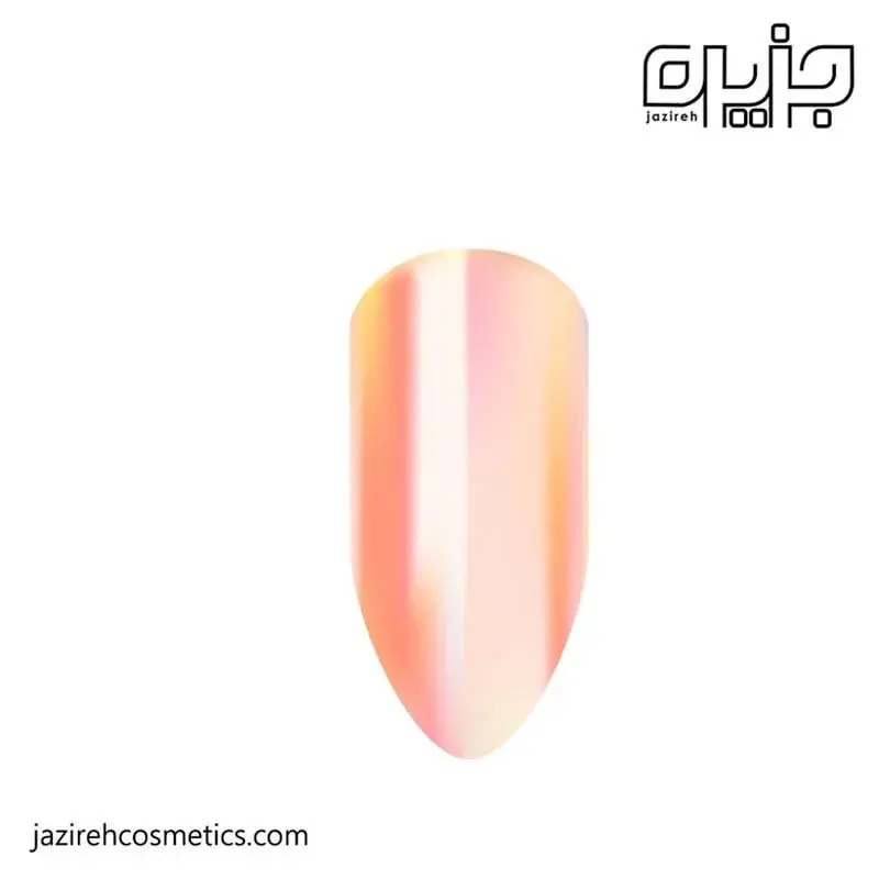 پودر کروم ناخن رنگ نارنجی صورتی