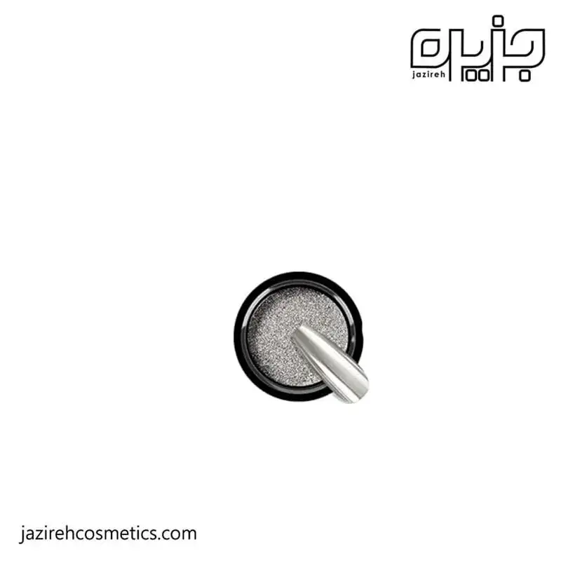 پودر کروم ناخن رنگ نقره ای