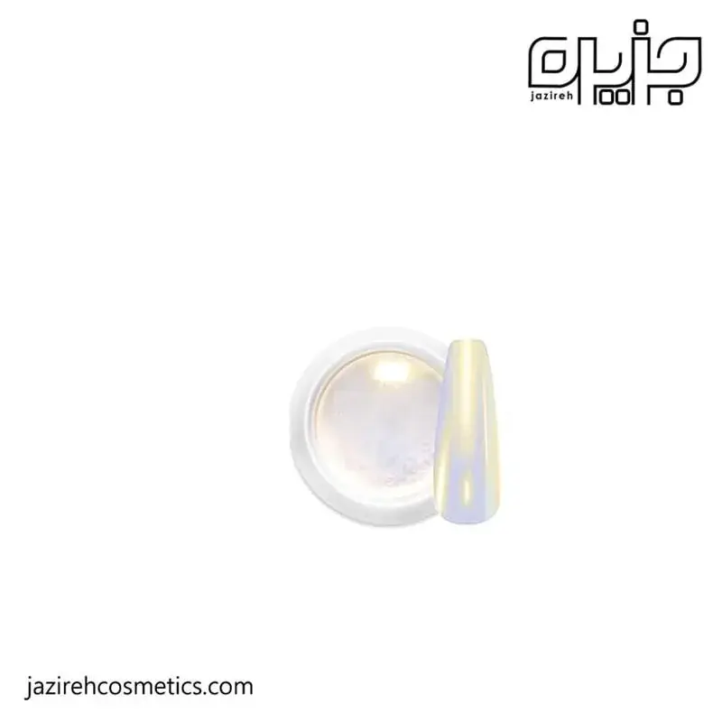 پودر کروم ناخن رنگ جواهری زرد