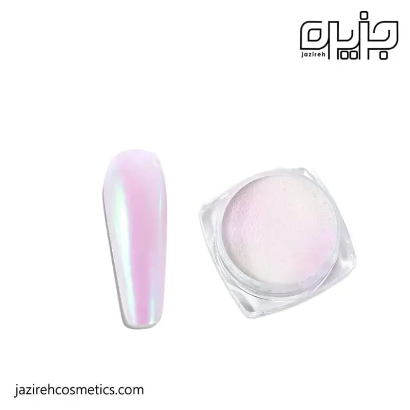 پودر کروم ناخن رنگ جواهری صورتی