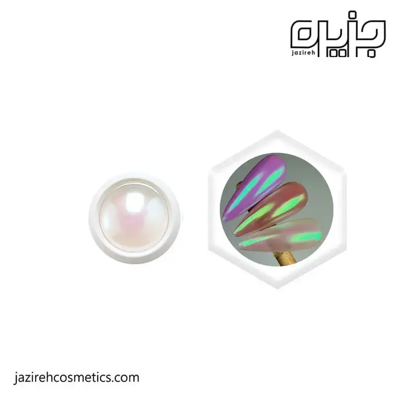 پودر کروم ناخن رنگ جواهری مسی