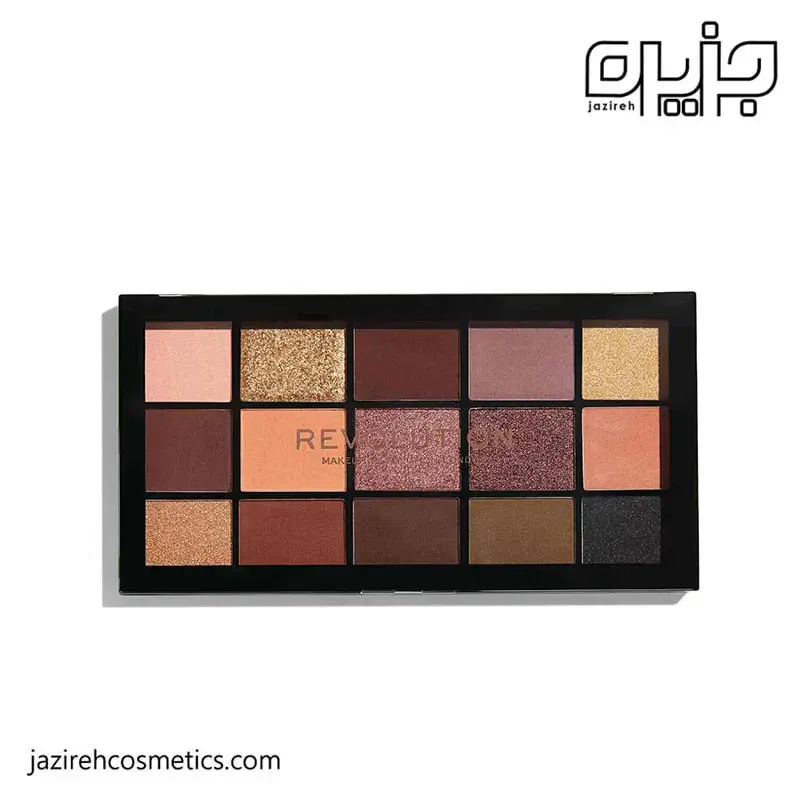 پالت سایه 15 رنگ رولوشن مدل VELVET ROSE